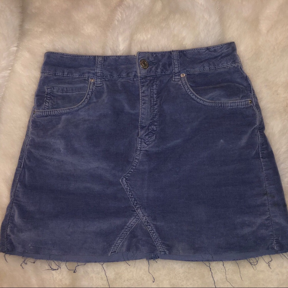 top shop velvet mini skirt